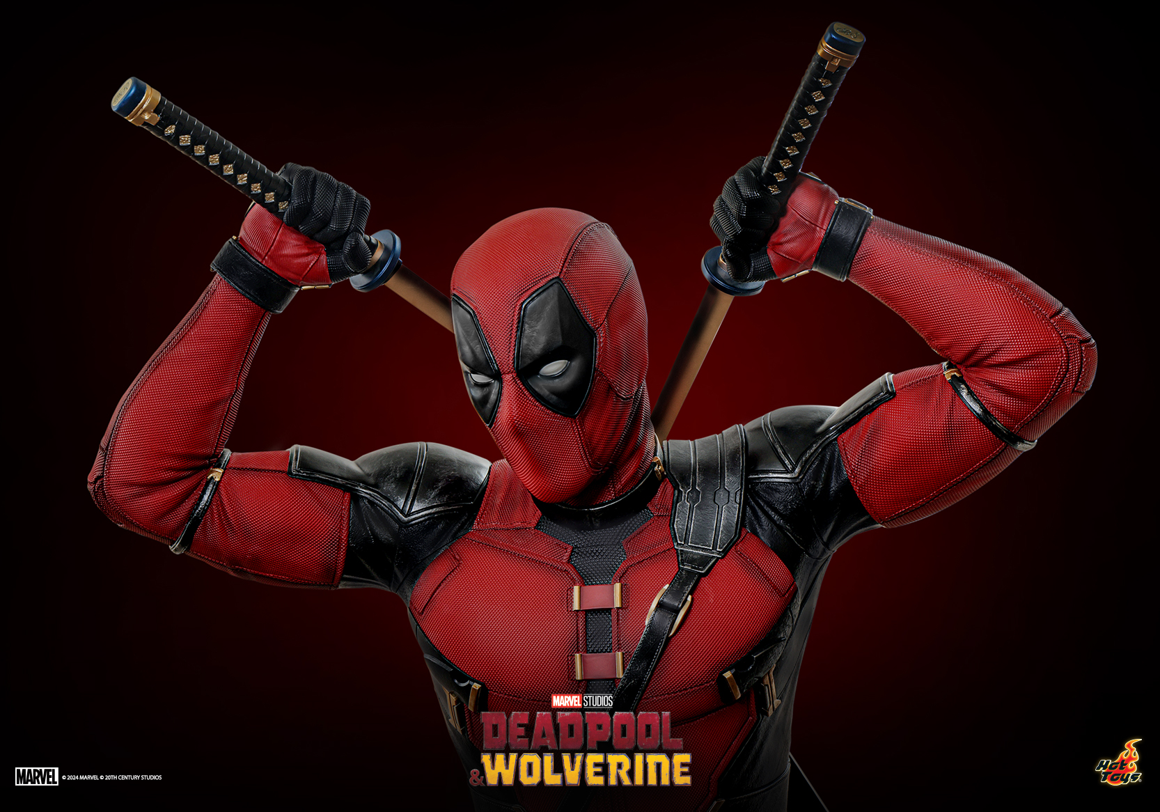 Hot Toys STA2401 Deadpool & Wolverine - Deadpool Life-Size Statue