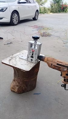 OT147 เครื่องปอกสายไฟตั้งโตีะ ปอกสายได้ 1-25 มิล ต่อกับสว่านได้ คุณภาพสูง