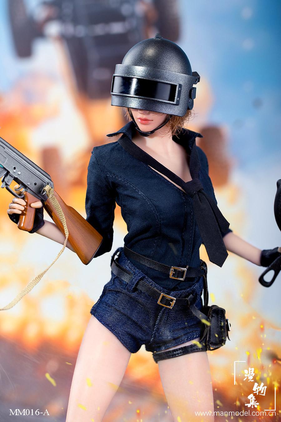 Manmodel MM016-A, MM016-C Chicken Dinner Female Combat Suit (Dark Blue)/(Light blue)