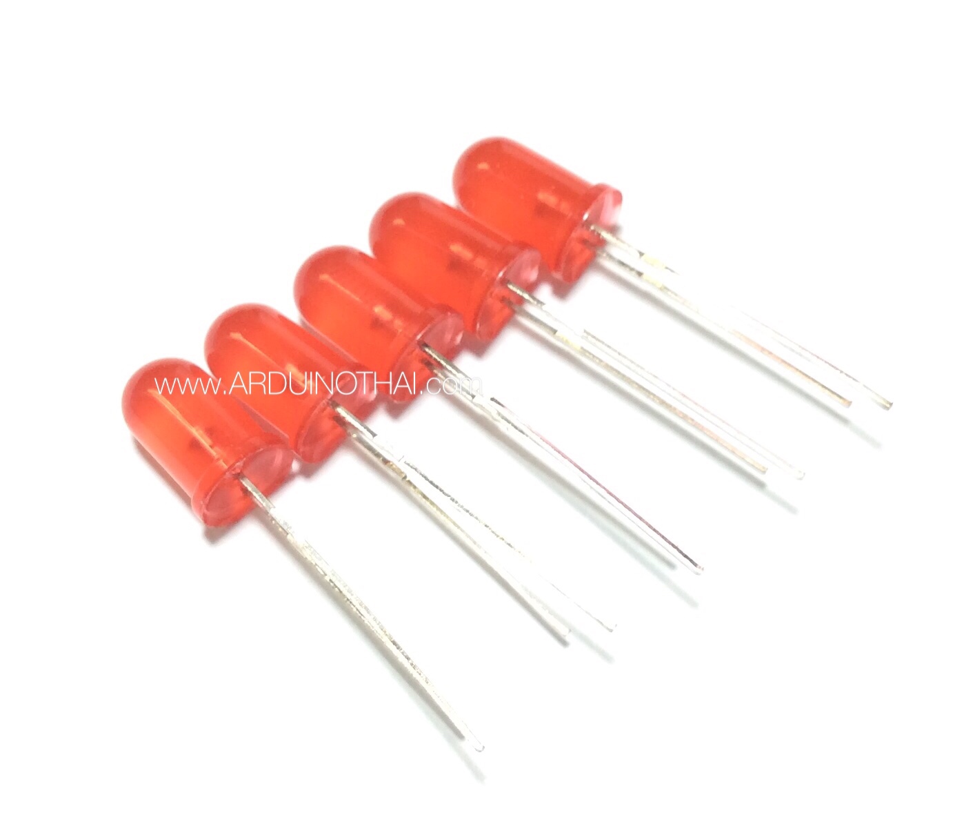 5mm LED Red (จำนวน 5 ดวง)