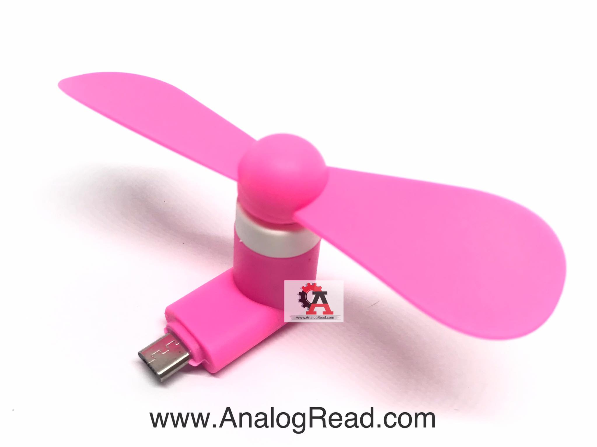 พัดลม Micro USB (สีชมพู) สต็อกไทยส่งไว