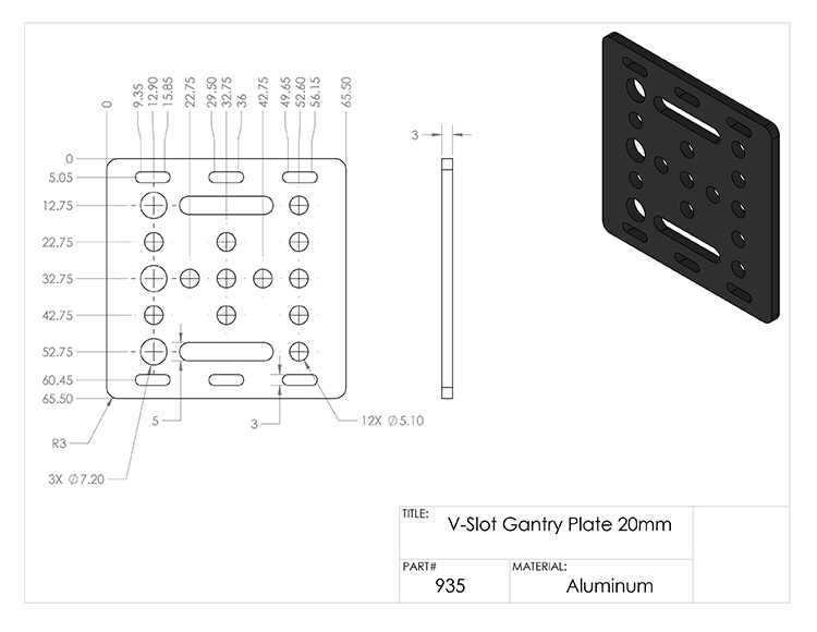 ชุดล้อสไลด์ Aluminium Profile 2020 V-Slot Silver Board พร้อมที่ยึดสายพาน