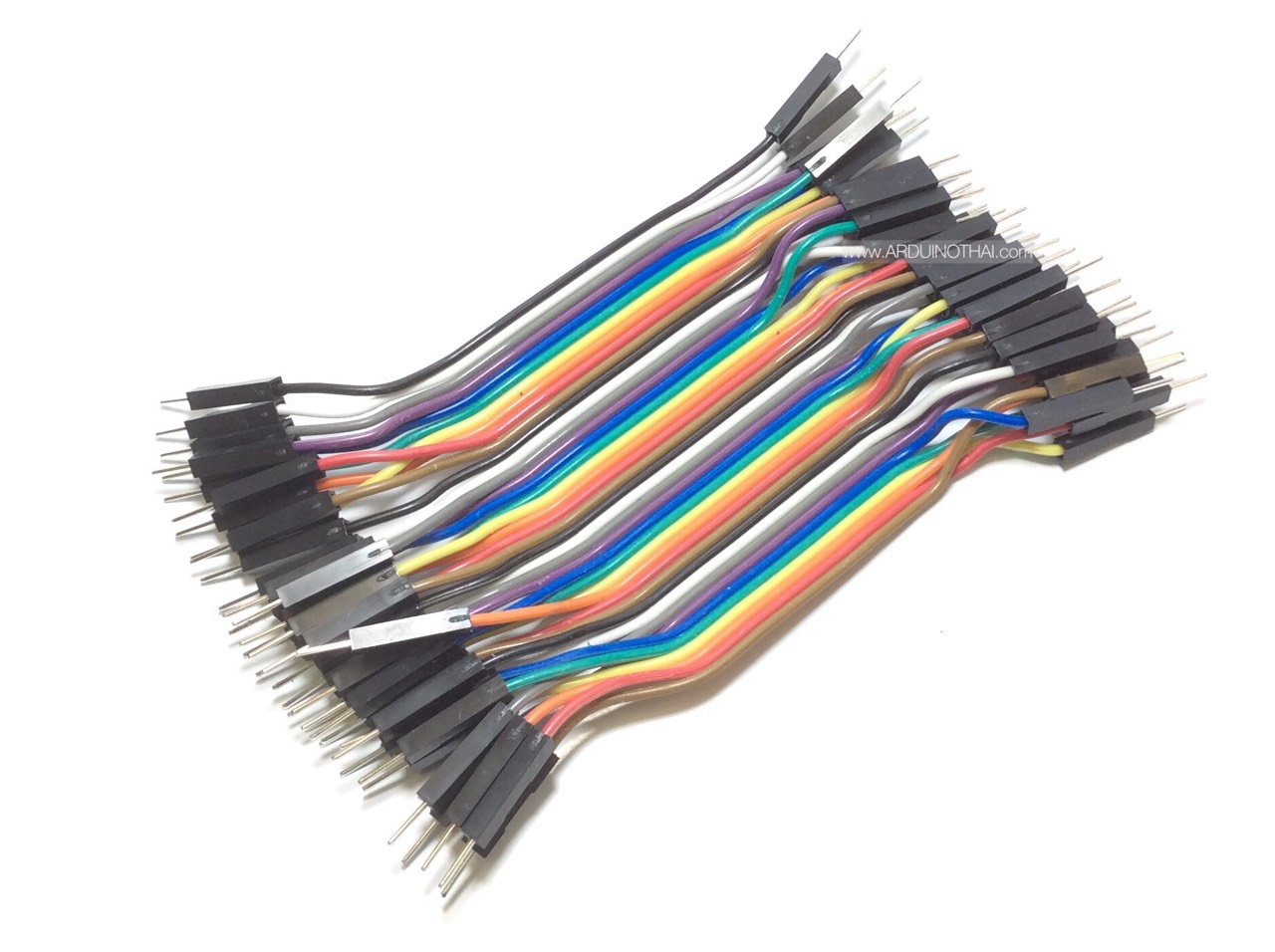 Jump Wire สายจั๊ม ผู้-ผู้ (Male to Male) ยาว 10 cm. จำนวน 40 เส้น สต็อกไทยส่งไว