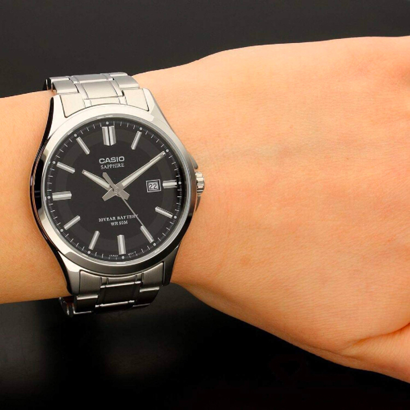 Casio นาฬิกาข้อมือ ผู้ชาย สายสเตนเลสสตีล กระจก Sapphire รุ่น MTS-100D MTS-100L MTS-100L-7A MTS-100D-1A MTS-100D-2A MTS-100D-7A