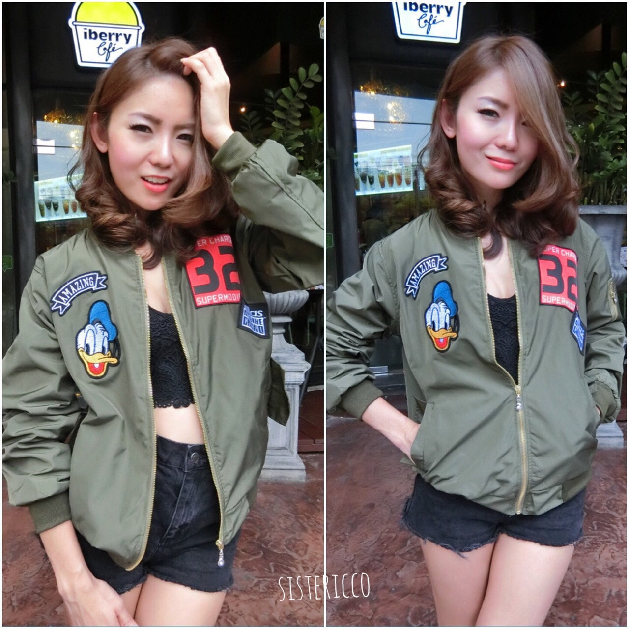 New! Jacket donaldduck ปักอาร์ม สวยเท่แนวมากคะ เนื้อผ้าร่ม ซิปทอง