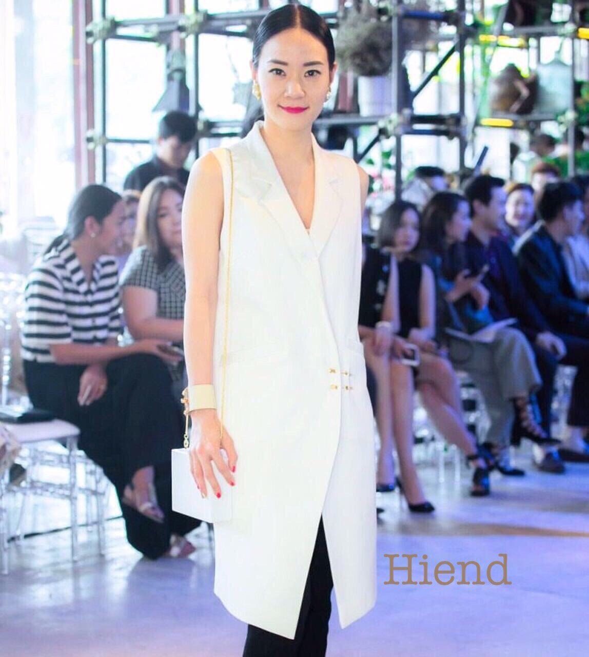 Blazer เบลเซอร์สูทสีขาว เบลเซอร์แขนกุด เสื้อคลุมยาวสีขาว