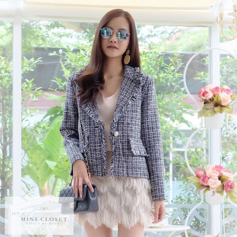 เสื้อคลุมผ้าทวีต(ผ้าชาแนล)