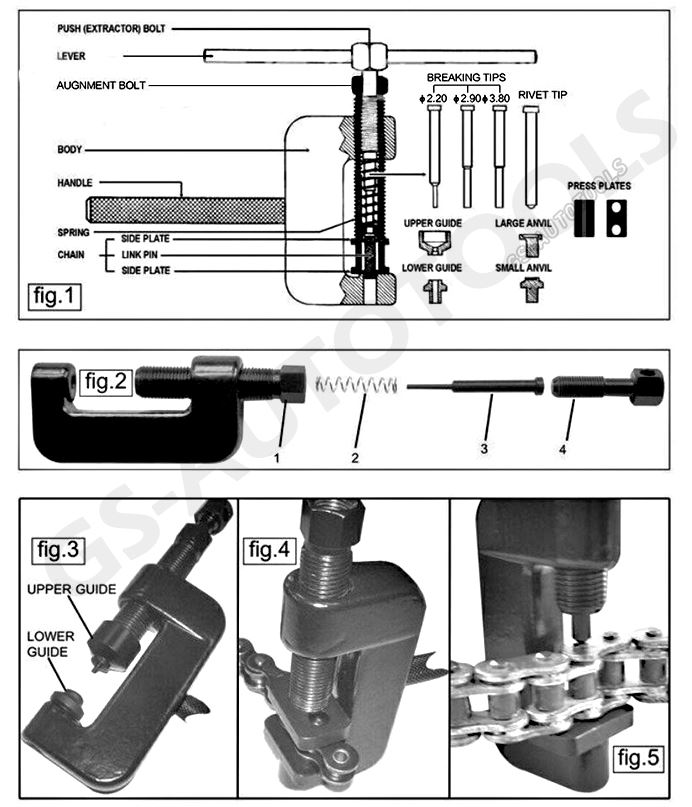 OT39 ชุดตัด/ต่อ โซ่ จักรยาน มอเตอร์ไซ หัวหลายขนาด คุณภาพสูง 13 ชิ้น