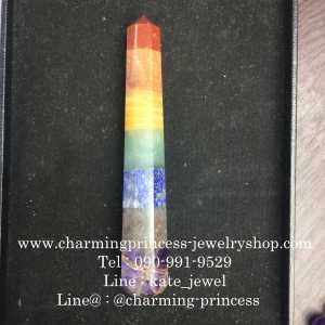 คฑาหินสีจักระ 7 สี หินเหล่านี้สามารถเก็บรวบรวมพลังงานทั้งหมดและส่งพลังพุ่งตรงไปยังจุดที่ต้องการบำบัดลบล้างสิ่งไม่ดีทั้งหลายให้ออกไปได้