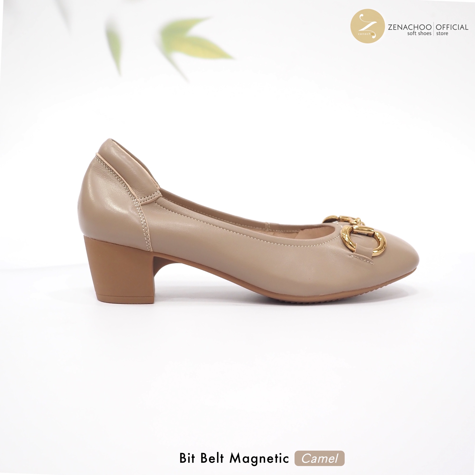 ทรงปกติ เปลี่ยนไซส์ได้ ไม่รับคืน Zenachoo รุ่น Bit Belt สูง 2 นิ้ว รองเท้าสุขภาพ แม่เหล็กนวัตกรรมญี่ปุ่น