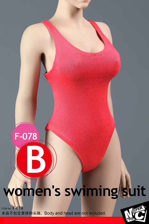 SUPERMCToys F-078D Women's Swimming Suit & Sheer Bodysuit