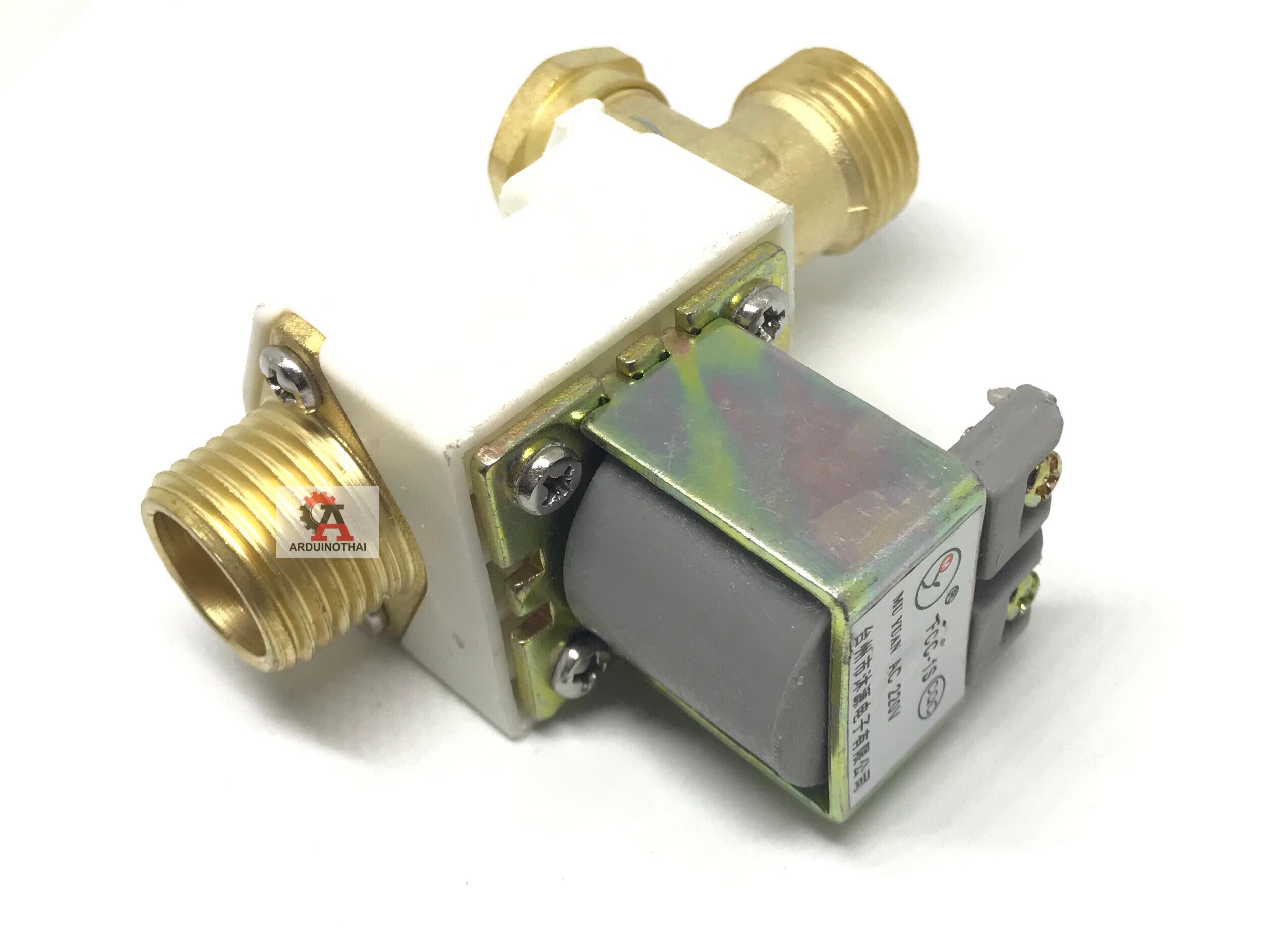 Solenoid Valve 220V 1/2” (4หุน) โซลินอยด์วาล์วพลาสติก เกลียวทองเหลือง สต็อกไทยส่งไว