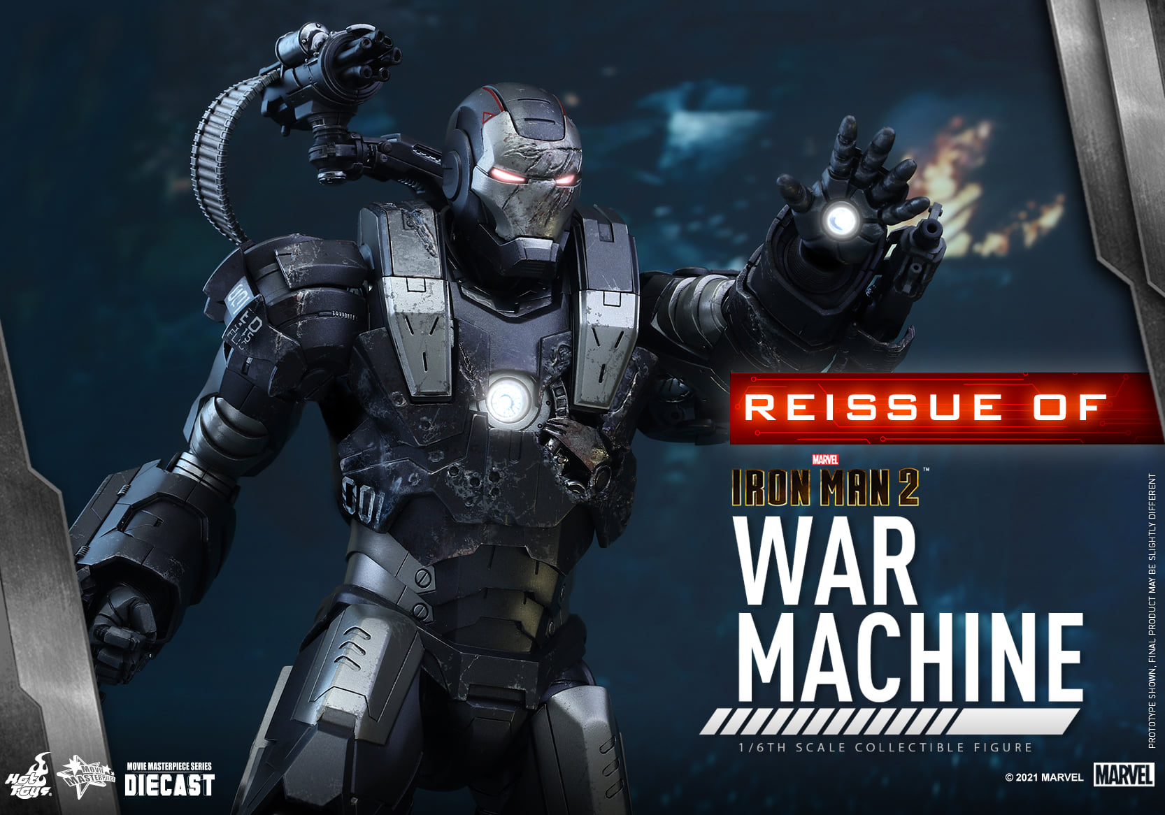 Hot Toys MMS331D13B 1/6 Iron Man 2 - War Machine (Reissue)