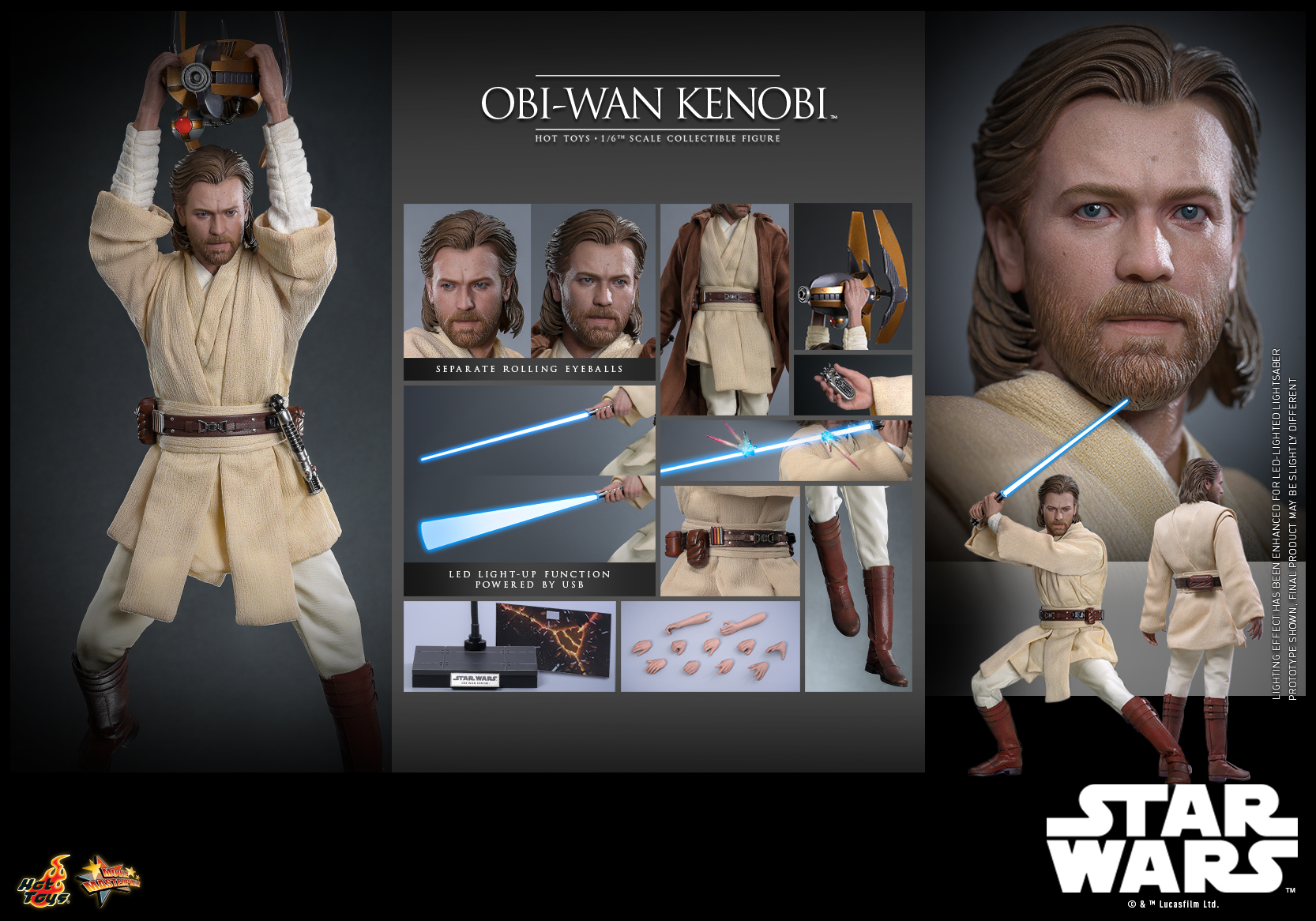 Hot Toys MMS808 Star Wars: Attack Of The Clones - Obi-Wan Kenobi