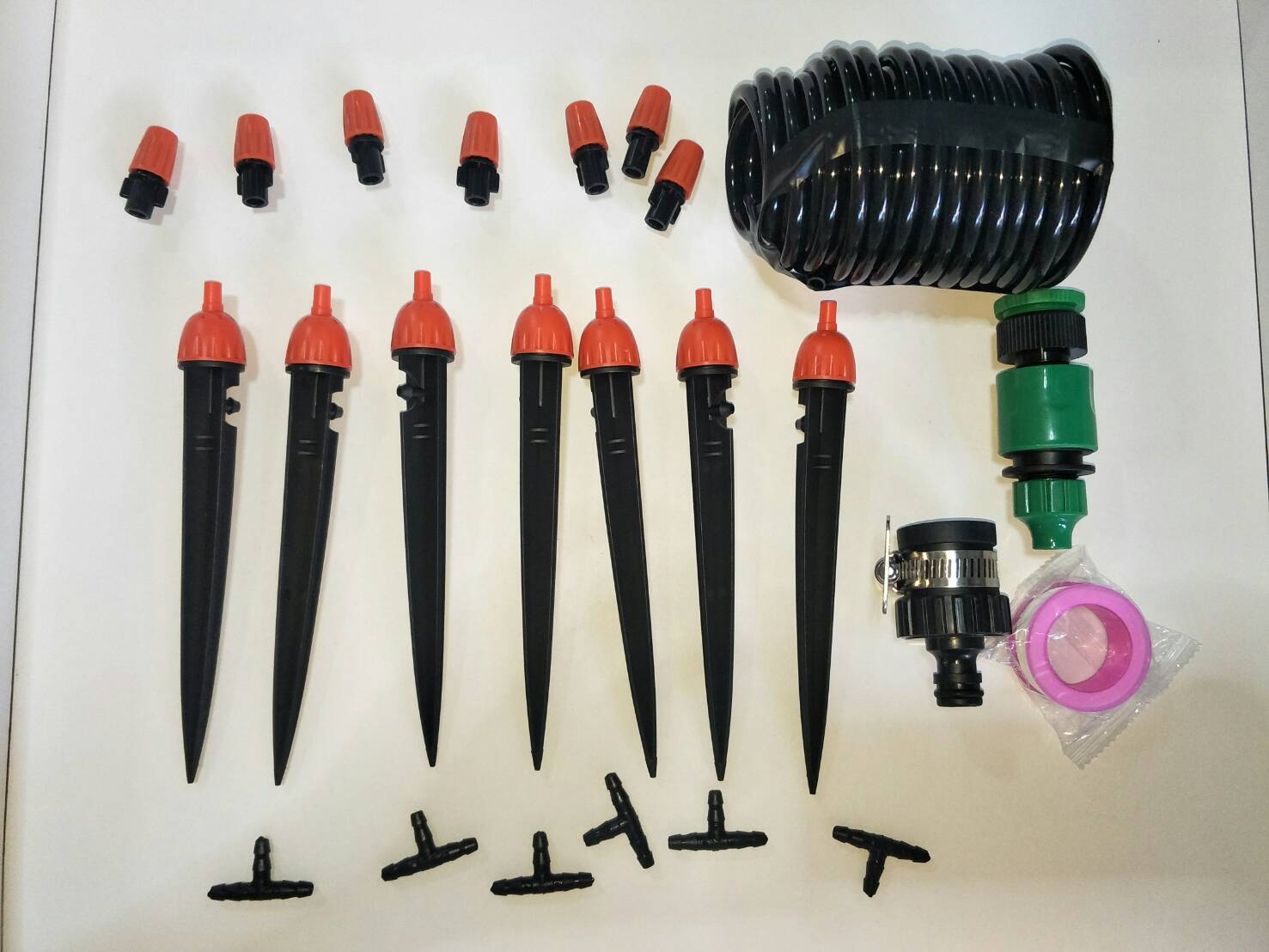 OT44 ชุดหัวรดนน้ำต้นไม้ แบบ MICRO รุ่นหัวจ่ายน้ำกันหุนฟรี สาย 10 เมตร 7 หัว