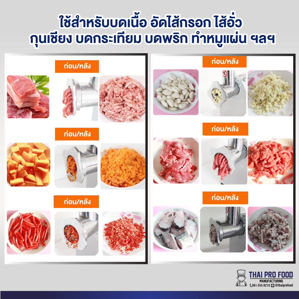 เครื่องบดเนื้อ รุ่น TK-M12 เบอร์ 12 (ชุดหัวบดเหล็กหล่อ)