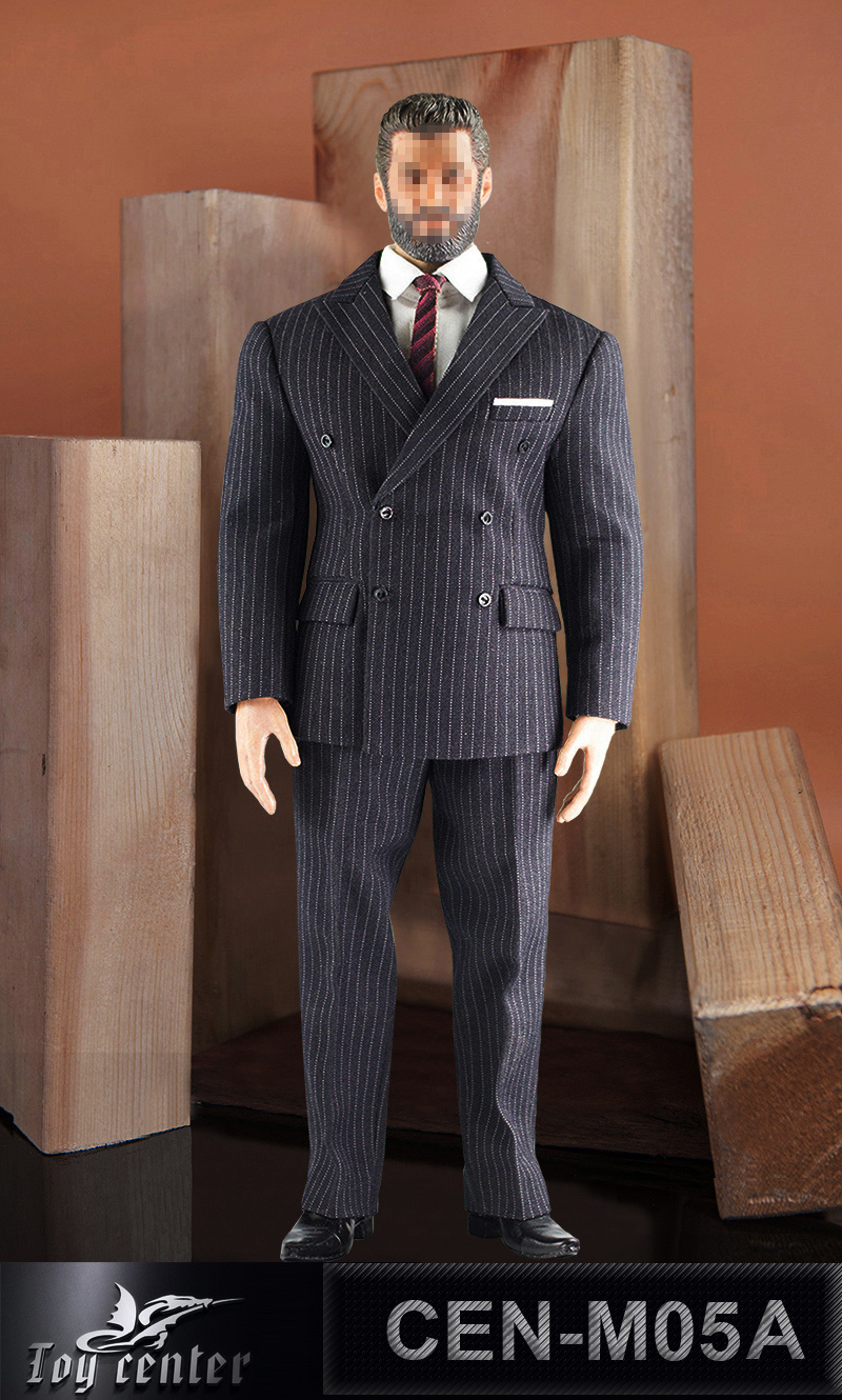 Toy Center CEN-M05C Gentermen Striped Suit (Light Grey)