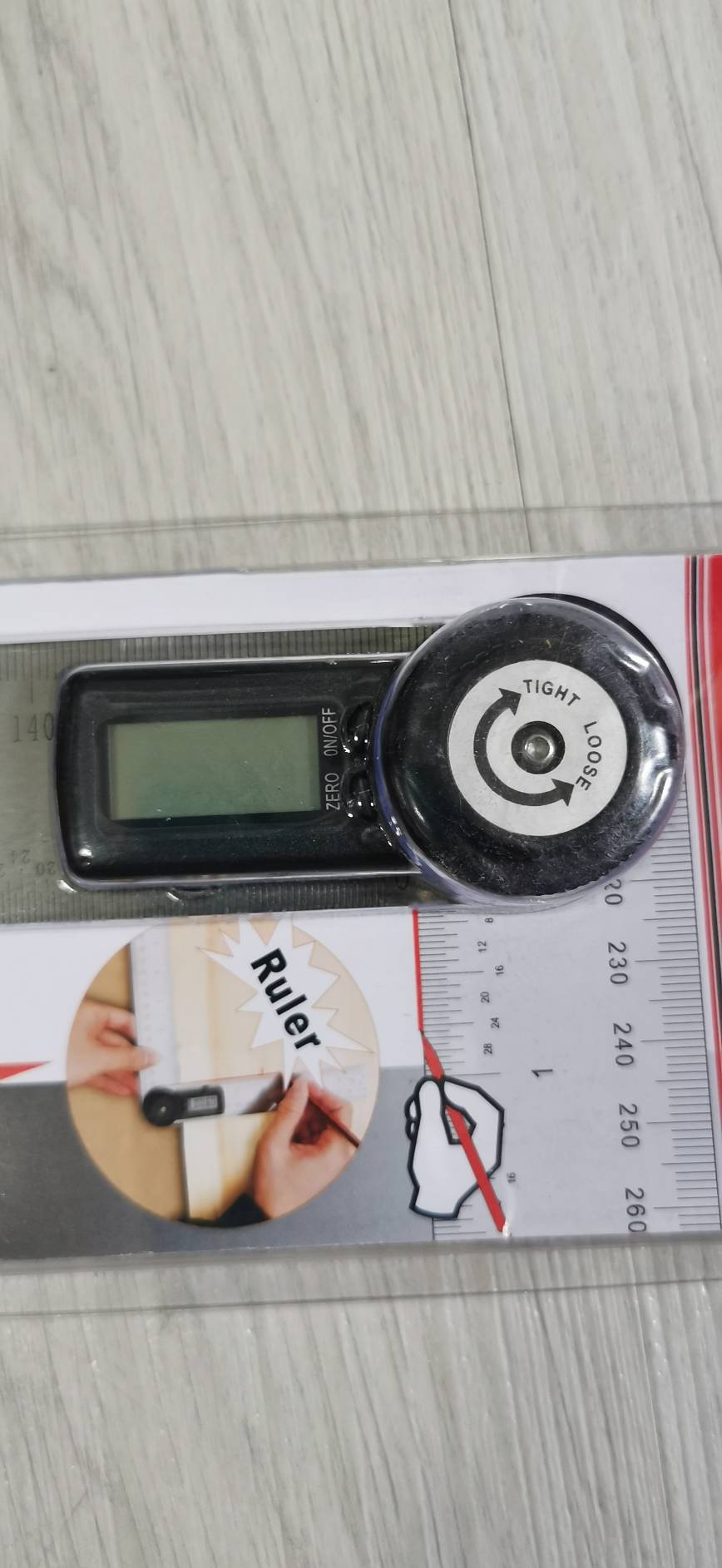 R19 ไม้บรรทัดวัดวงอศา ดิจิตอล 7 นิ้ว รุ่นพกพาสะดวก