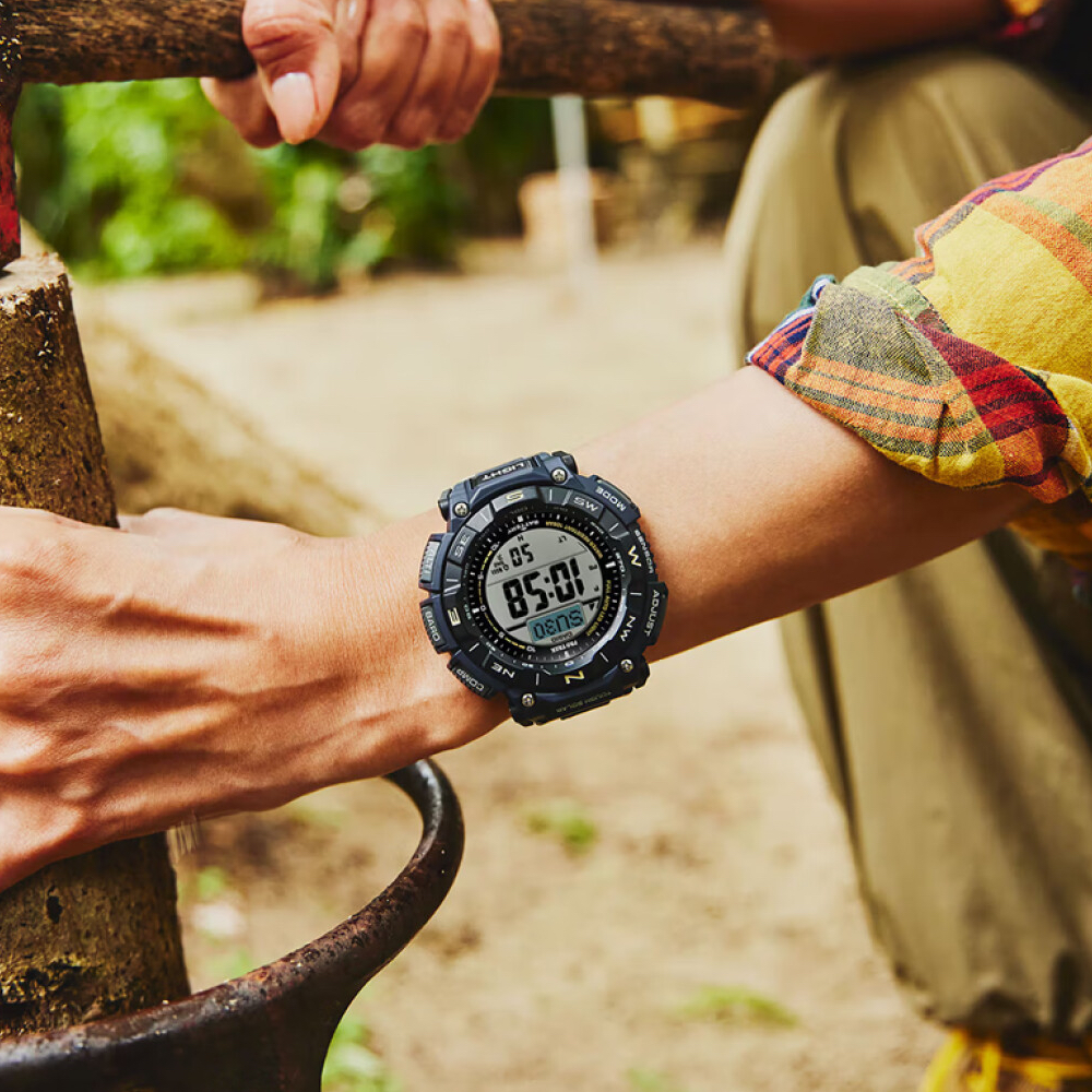 Casio Protrek PRG-340 PRG-340SC PRG-340SC-2 ของแท้รับประกันศูนย์ (น้ำเงิน) พลังงานแสงอาทิตย์