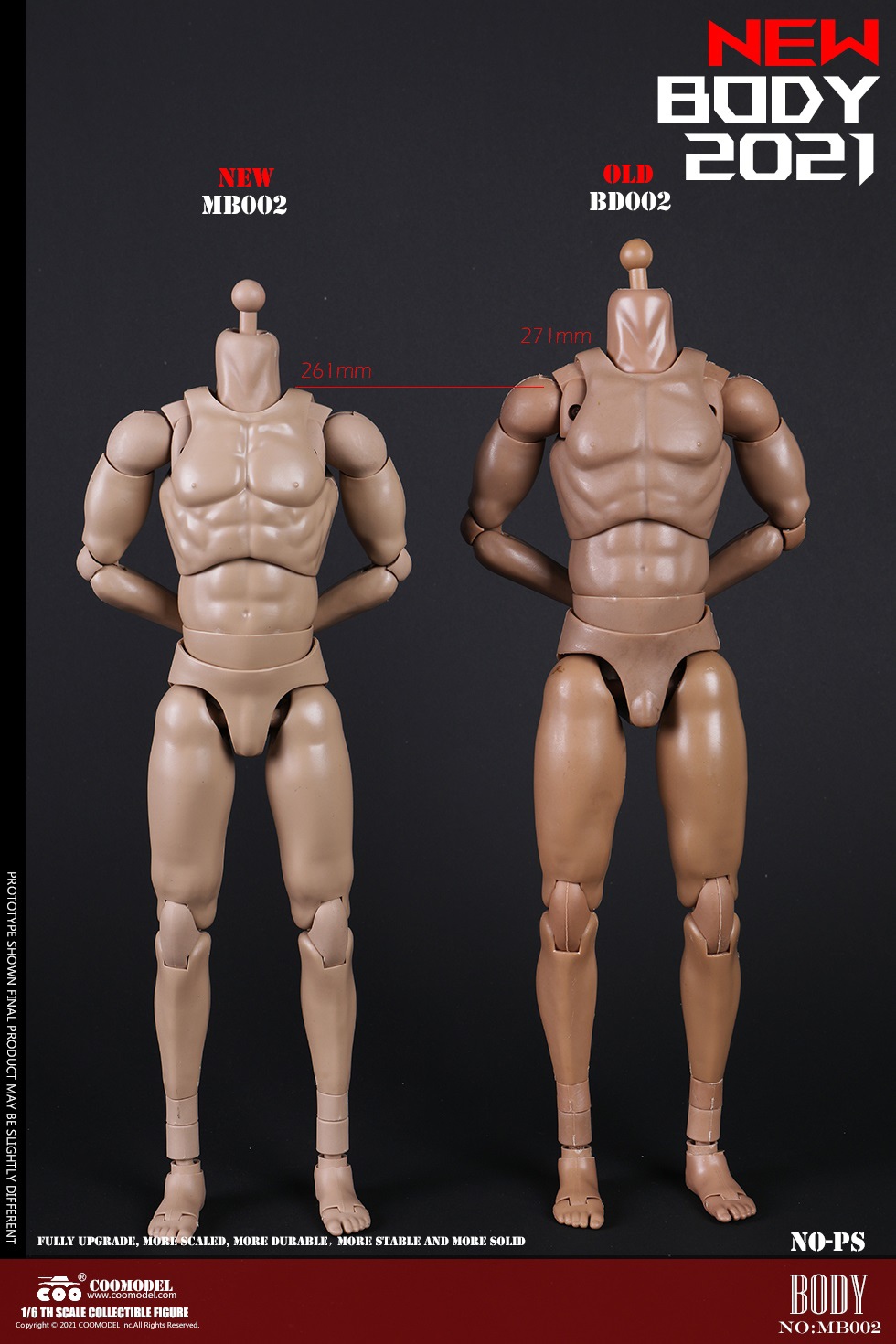 COOMODEL MB001-4 1/6 NEW TYPE MALE BODY