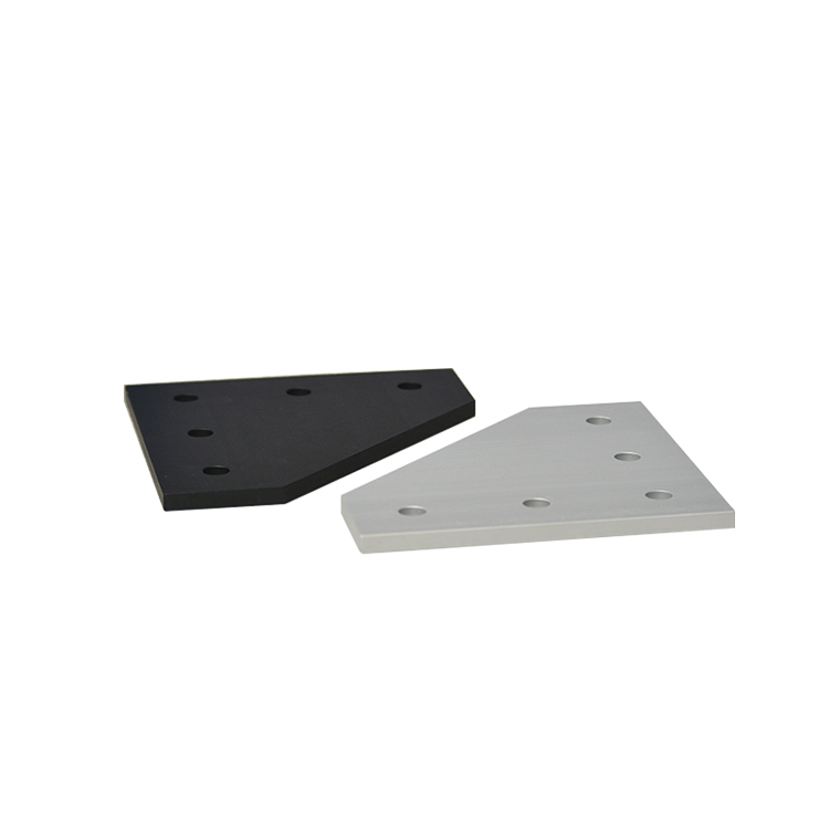 Corner Plate Bracket L-shaped 5-hole Black 4040L