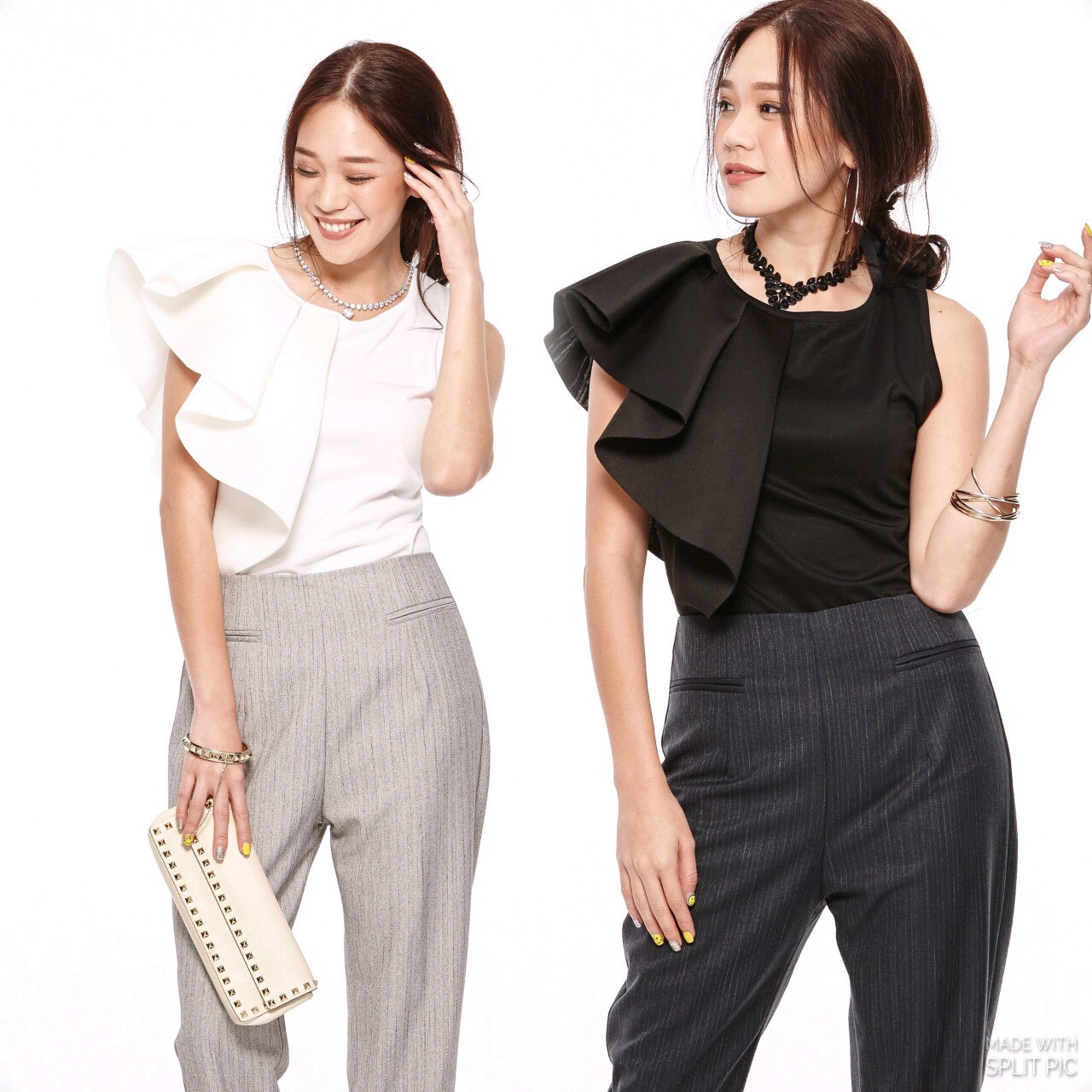 Bodysuit&ชุดว่ายน้ำ แขนระบายข้างเนื้อผ้านุ่มยืดหยุ่นใส่สบาย จะใส่กับกางเกงหรือกระโปรงเป็นบอดี้สูทก็เริดใส่งานเก๋ๆหรือจะใส่เดี่ยวๆเป็นชุดว่ายน้ำก็เริดคร้าาา 2inOne