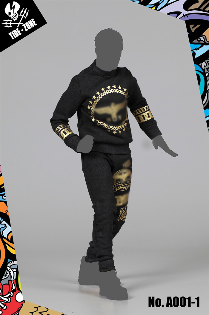 TIDE-ZONE A001-3,4 Street Fashion Black Outfits