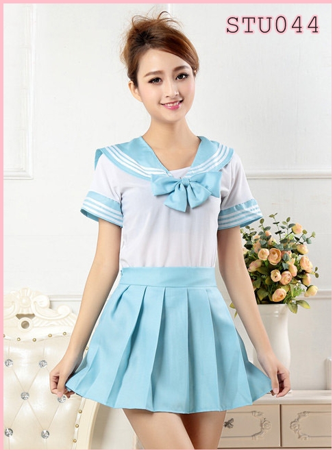 Kids STU044 ชุดนักเรียนญี่ปุ่นเซเลอมูน สีฟ้าน่ารัก