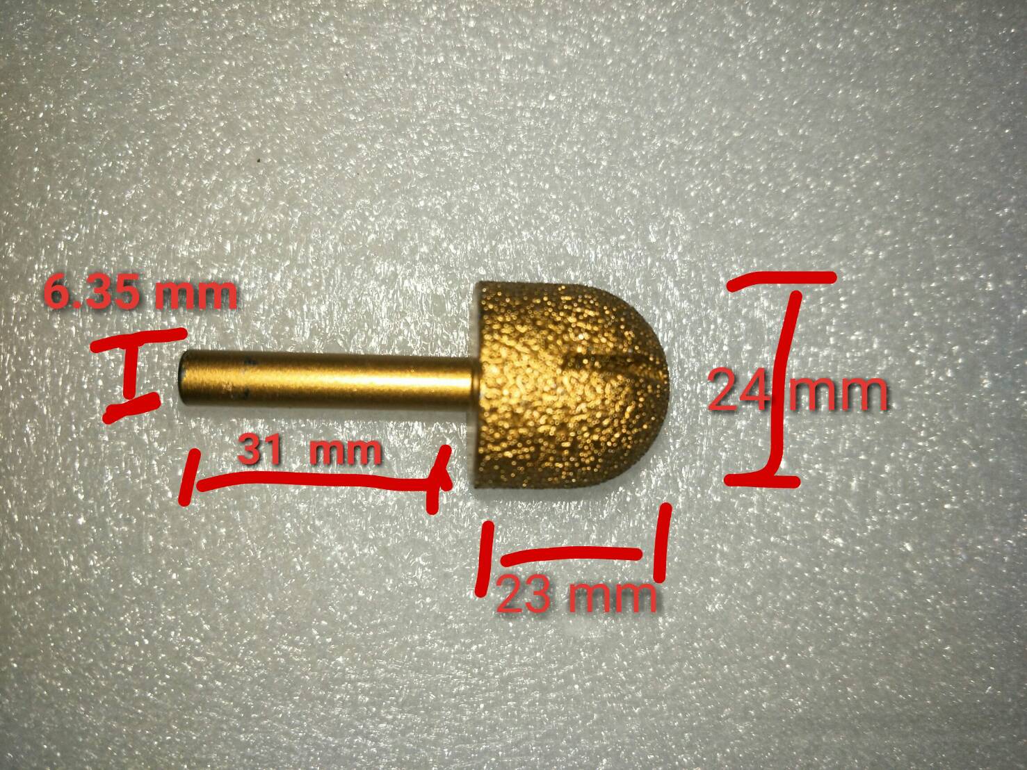 DR16 ดอกเจียรคว้านหิน กระจก กระเบื้อง แกน 1/4 สำหรับ ทริมเมอร์ สว่าน