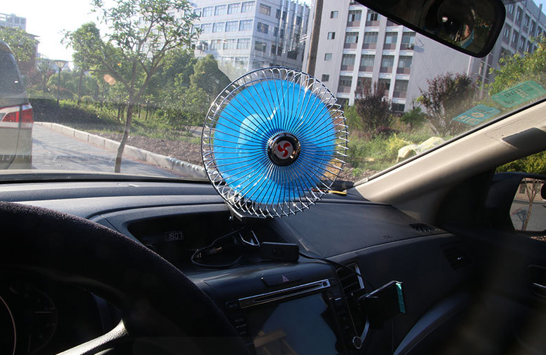 FAN01 พัดลม 12v ขนาด 6 นิ้ว สำหรับติดในรถ หรือพกพาเข้าป่ากางเต๊น ใช้ไฟแบตรถยนได้เลย