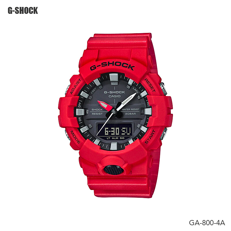 Casio G-shock Anglog-Digital นาฬิกาข้อมือชาย สายเรซิ่น รุ่น GA-800 Series GA-800-1A GA-800-4A