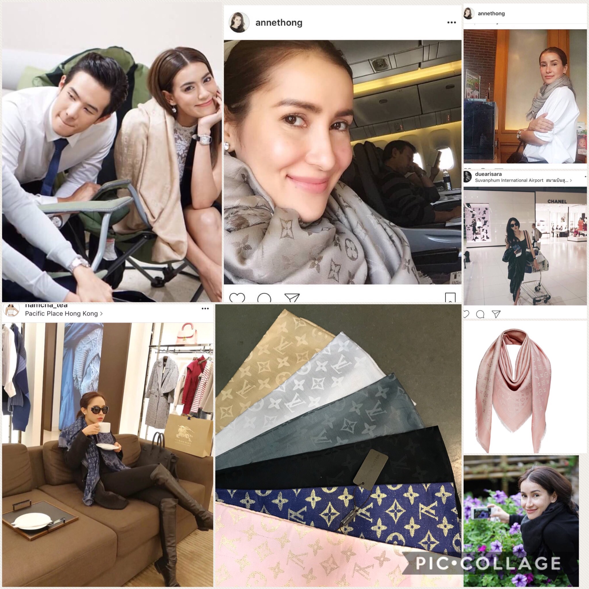 ผ้าคลุมไหล่ ผ้าพันคอ Lv ผ้าเนื้อดี นุ่ม ทอลายในตัว ลายคมชัดค่ะ หนาวนี้ห้ามพลาดค่ะ