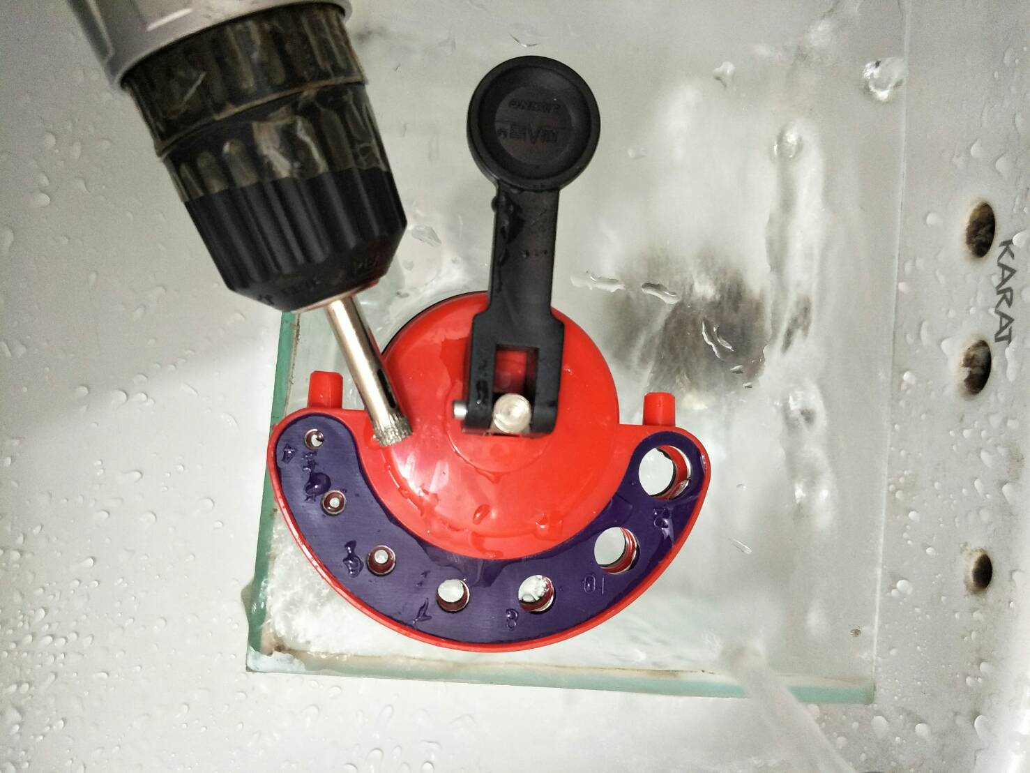 G03 ไกด์นำเจาะ กระจก กระเบื้อง แกรนิตโต้ 4-12 มิล พร้อมดอกเจาะ