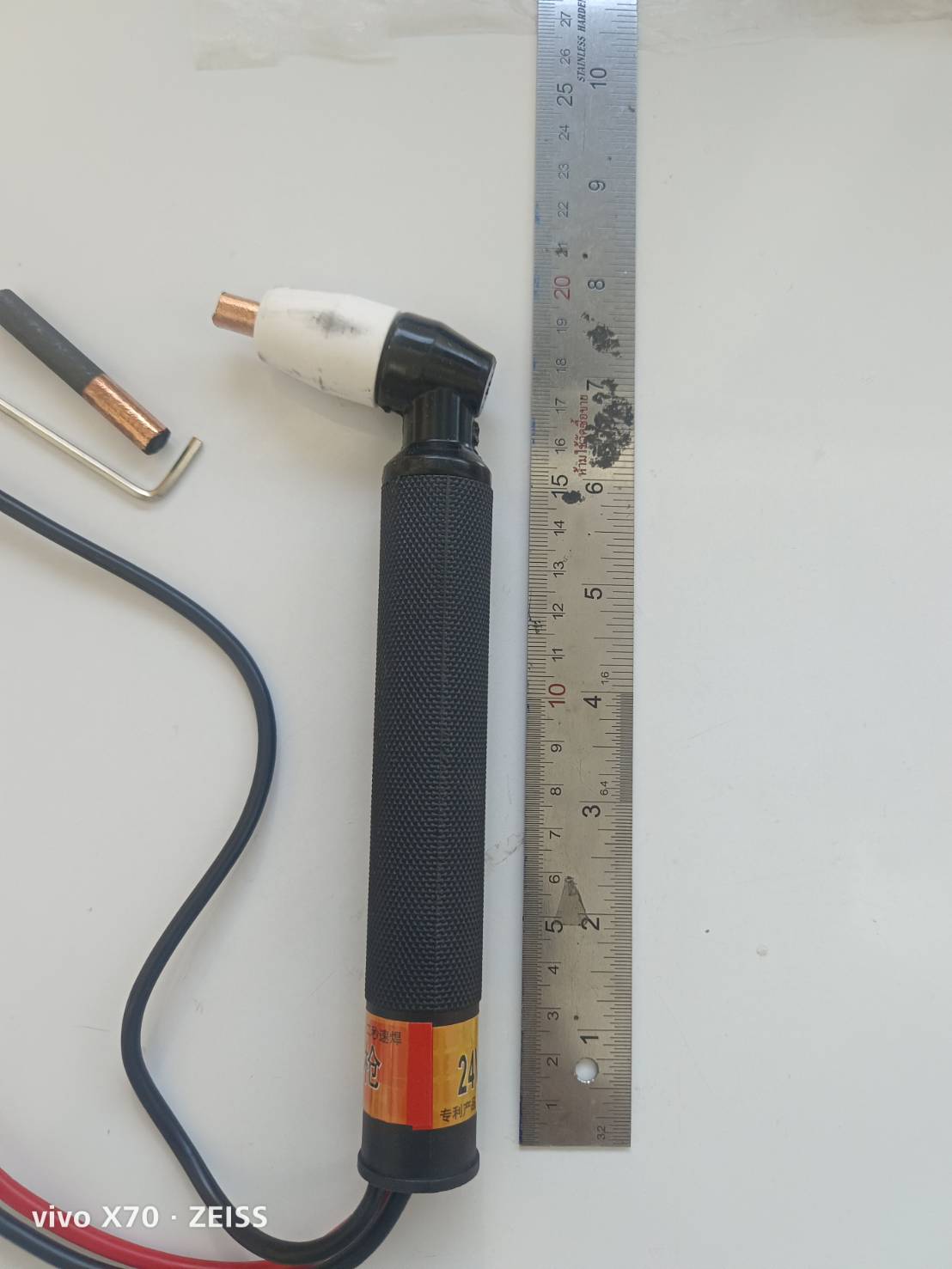 EA09 หัวเชื่อมอาร์ค สำหรับเชื่อมต่อสายไฟ ไม่ต้องใช้ลวดบัดกรี ต่อกับแบต 24V หรือตู้เชื่อม