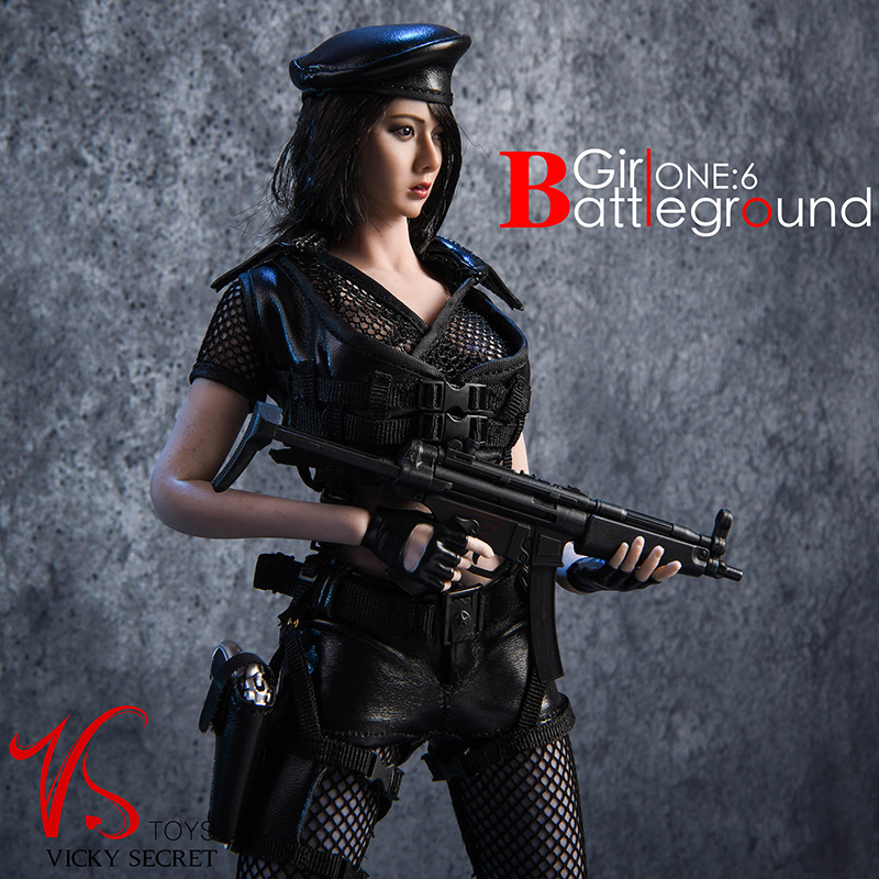 VSTOYS 18XG13-B Clothing Set Battlefield Girl Black