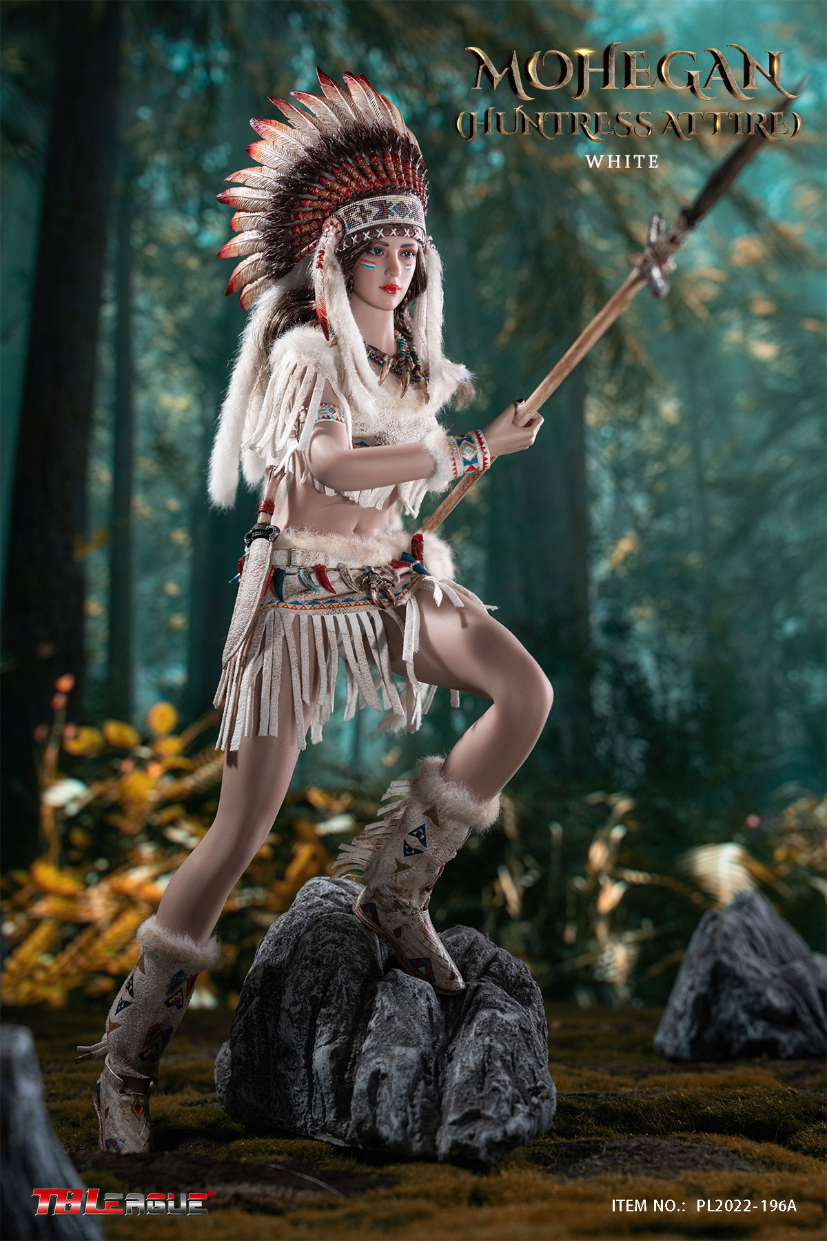 TBLeague PL2022-196A 1/6 Mohegan Huntress Attire White