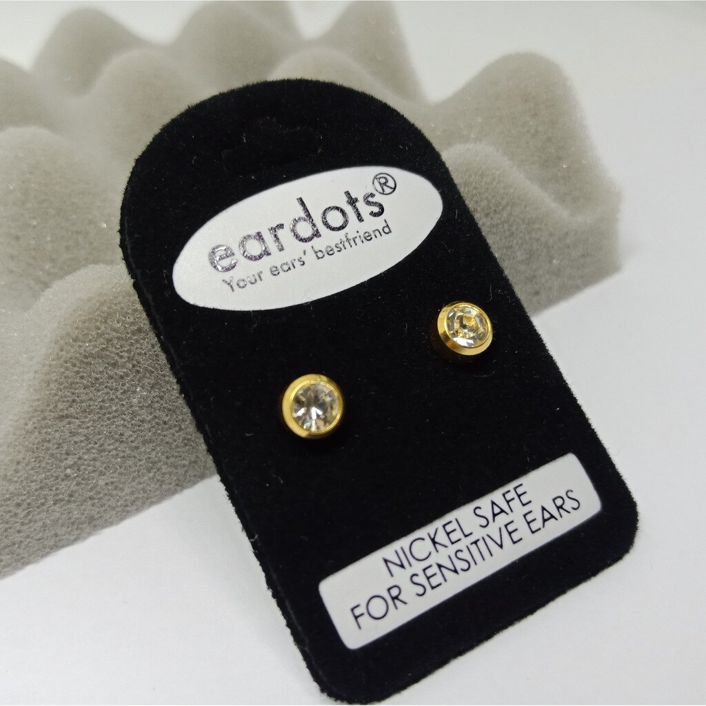 🔥2 คู่เพียง 250 บาท คละแบบได้🔥 ต่างหูสำหรับผิวแพ้ง่าย คริสตัล CZ ก้านสีเงินและทองให้เลือก ติดหูไม่ต้องถอด ไม่แพ้ ก้าน...