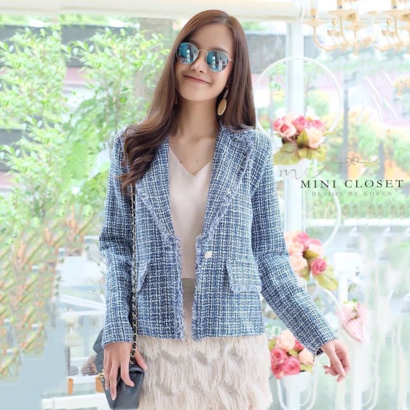 เสื้อคลุมผ้าทวีต(ผ้าชาแนล)