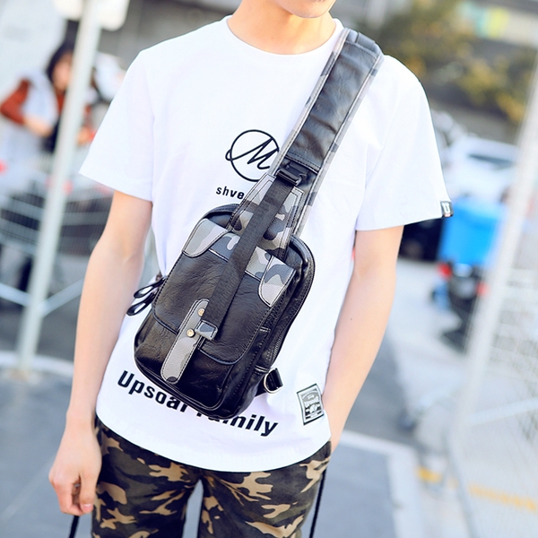 กระเป๋าคาดไหล่สบายๆ ผู้ชาย แฟชั่นเกาหลี
