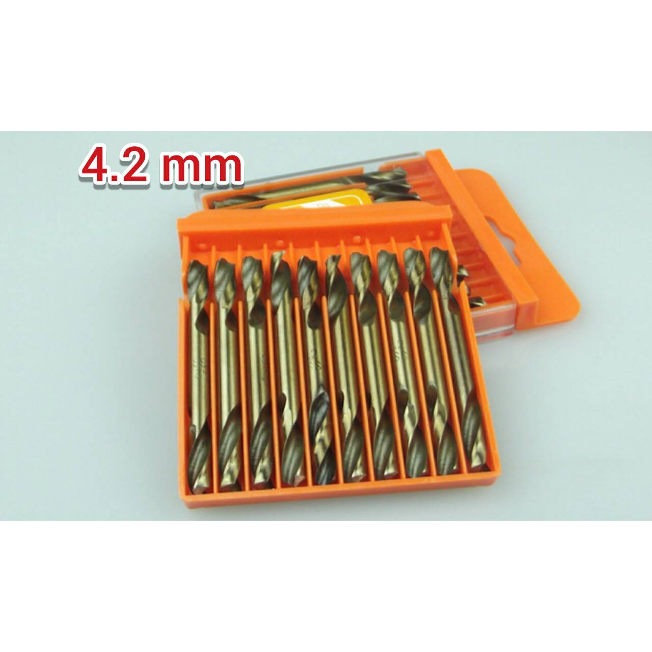 DRV02 ดอกสว่าน 2 หัวไทเทเนียม ใช้สำหรับงานเจาะรูรีเวท ขนาด 4.2 มิล รีเวทเบอร์ 5 แพ็คละ 10 ดอก