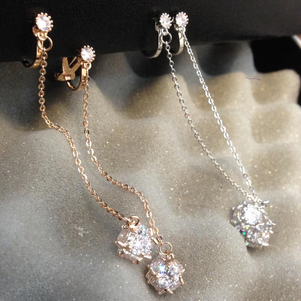 ต่างหูหนีบ Ball Swing มีซิลิโคนรอง หนีบไม่เจ็บ เงินแท้92.5% ไม่เจาะหูก็สวยได้_142