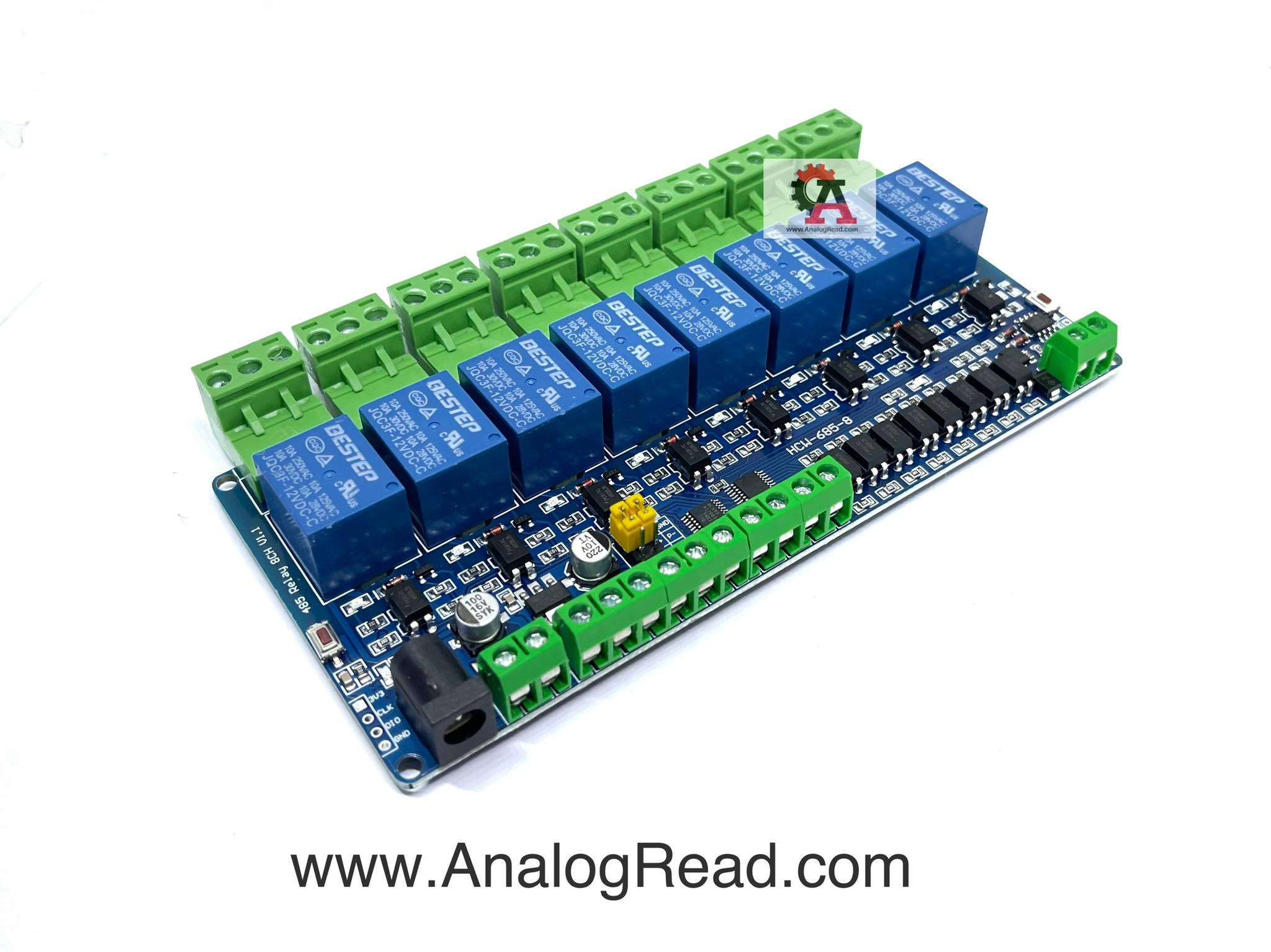 Modbus-Rtu 8 way relay module RS485/TTL(12V)