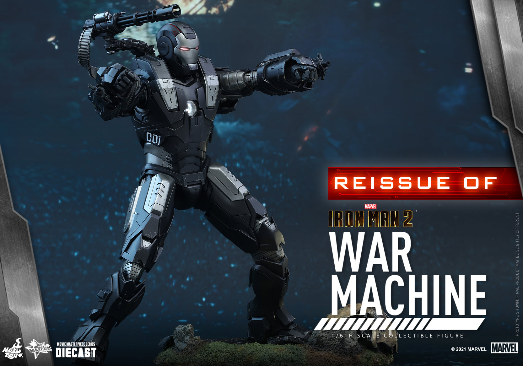 Hot Toys MMS331D13B 1/6 Iron Man 2 - War Machine (Reissue)