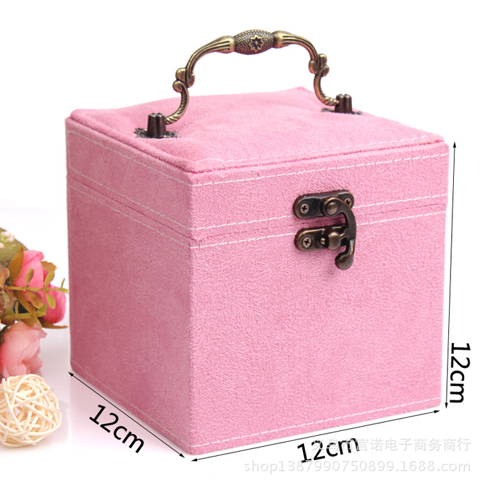 กระเป๋าใส่เครื่องประดับแบบพกพา ขนาดเล็ก ใส่แหวน ต่างหู กำไล มีกระจกในตัว_OB02