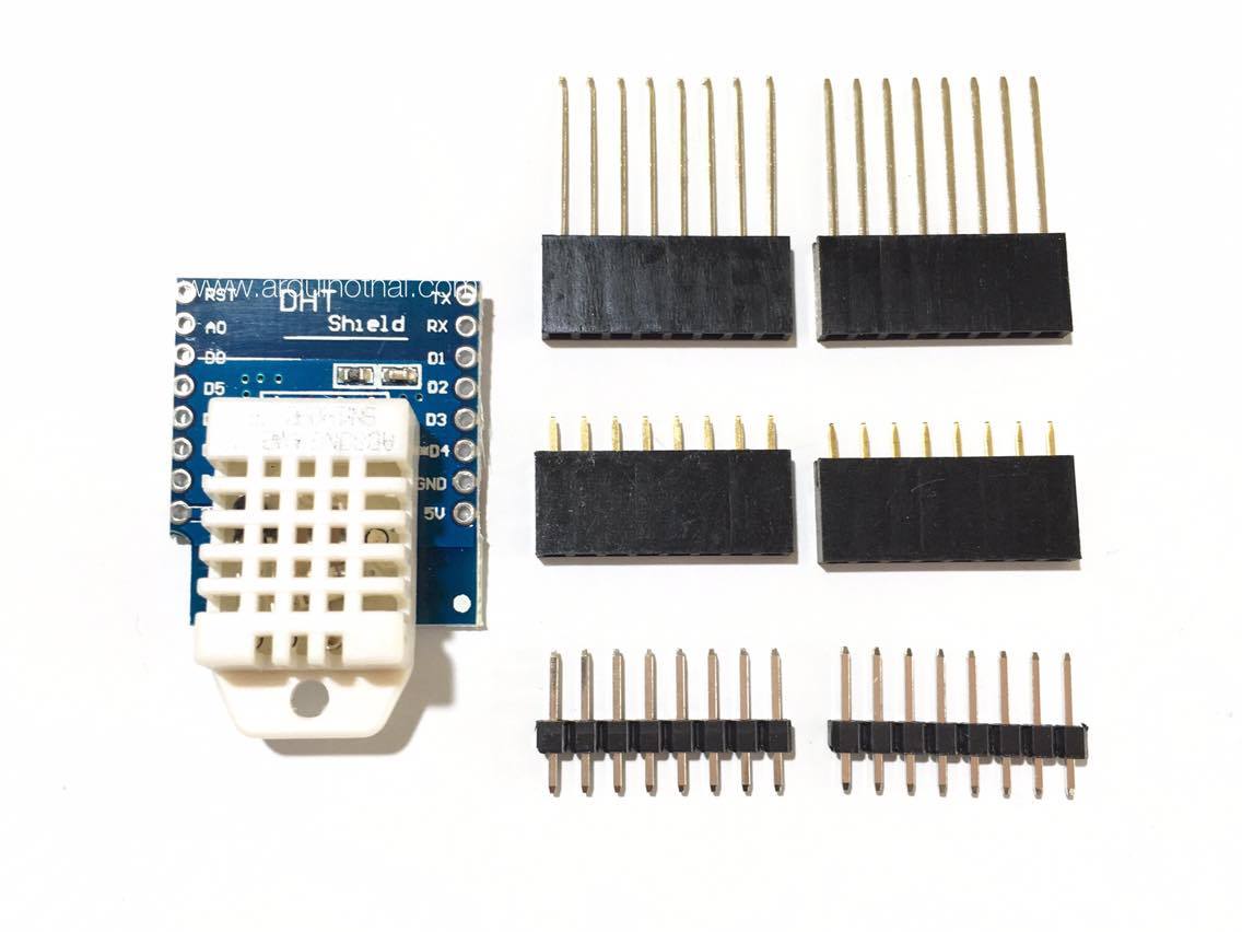 DHT22 temperature and humidity sensor (For WeMos D1 Mini) เซนเซอร์วัดอุณหภูมิและความชื้น สต็อกไทยส่งไว