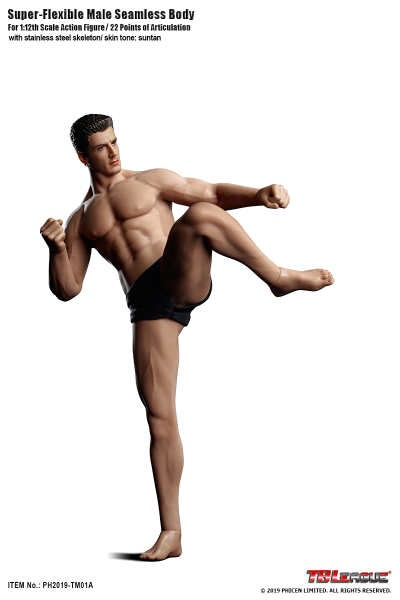 TBLeague PH2019-TM01A PH2019-TM02A 1/12 Super Flexible Male Seamless Body