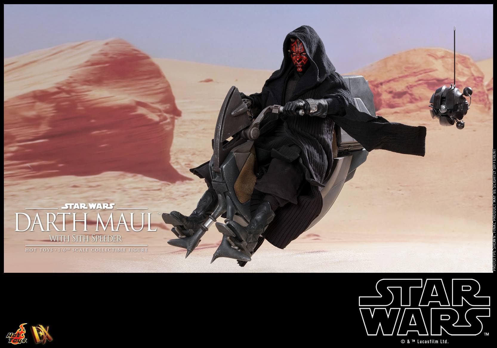 Hot Toys DX17 STAR WARS EPISODE I: THE PHANTOM MENACE - DARTH MAUL WITH SITH SPEEDER