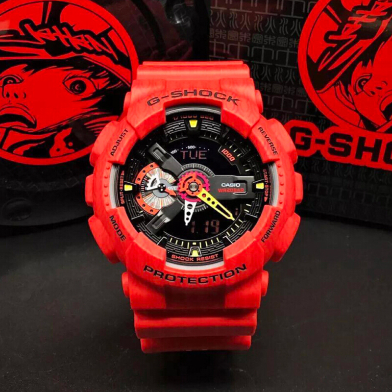 Casio G-Shock นาฬิกาข้อมือ สายเรซิ่น ผู้ชาย รุ่น GA-110SGG-3A GA-110SGH-4A