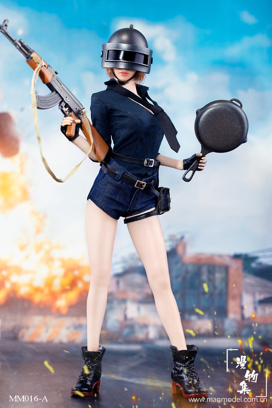 Manmodel MM016-A, MM016-C Chicken Dinner Female Combat Suit (Dark Blue)/(Light blue)