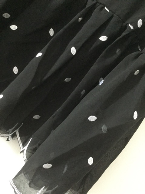 เดรสลายจุด เดรสยาว เดรสคลุมท้อง